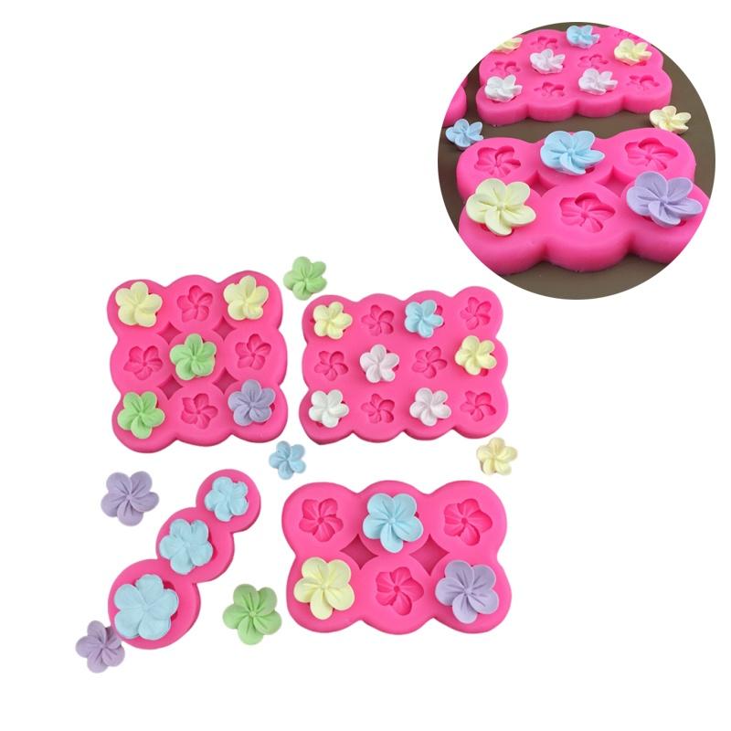 3D Flower Silicone Mold for Mousse Cake Chocolate Creative Ice Tray Nonstick Flexible for Home Baking Decoration
