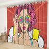 African American Female Curtain Fabric Bedroom Living Room Balcony Blackout Curtain Office Hotel Insulation Curtain