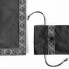 INIBUD Tarot Cloth, Velvet, for Tarot Cards, with Pouch, 65 x 65 cm, High-Quality, Thick, Philosopher's Stone (Non-slip, Black)