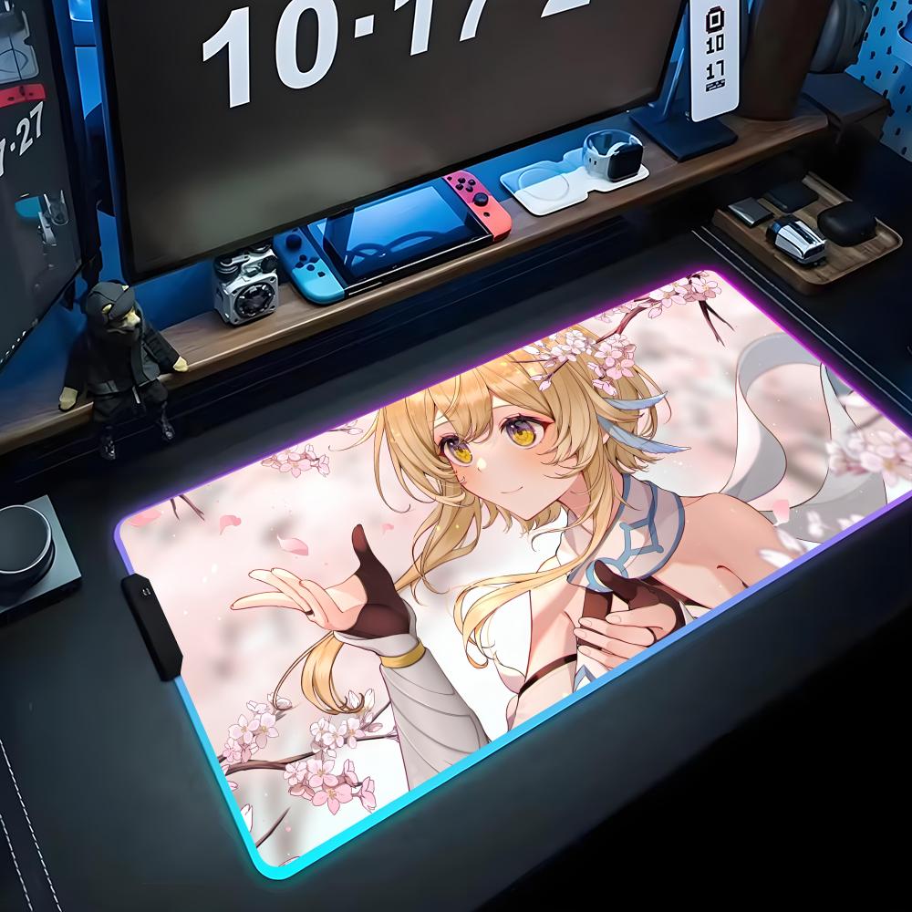 lumine Mouse Pad RGB Gaming Mousepad Big LED Pad PC Desk Mat Luminous Mouse Pad Large Keyboard Mats Table Rug With Backlit