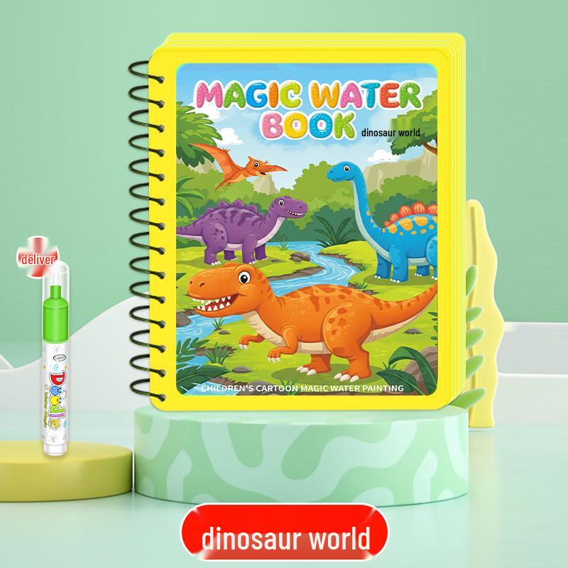 Reusable Children's Water Magic Painting Book with Water Pen for Doodling and Coloring