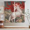 A Unicorn Horse Curtains for Bedroom Decoration Window Sheer Curtains for Living Room Blind Bathroom Curtain Tiebacks Partition