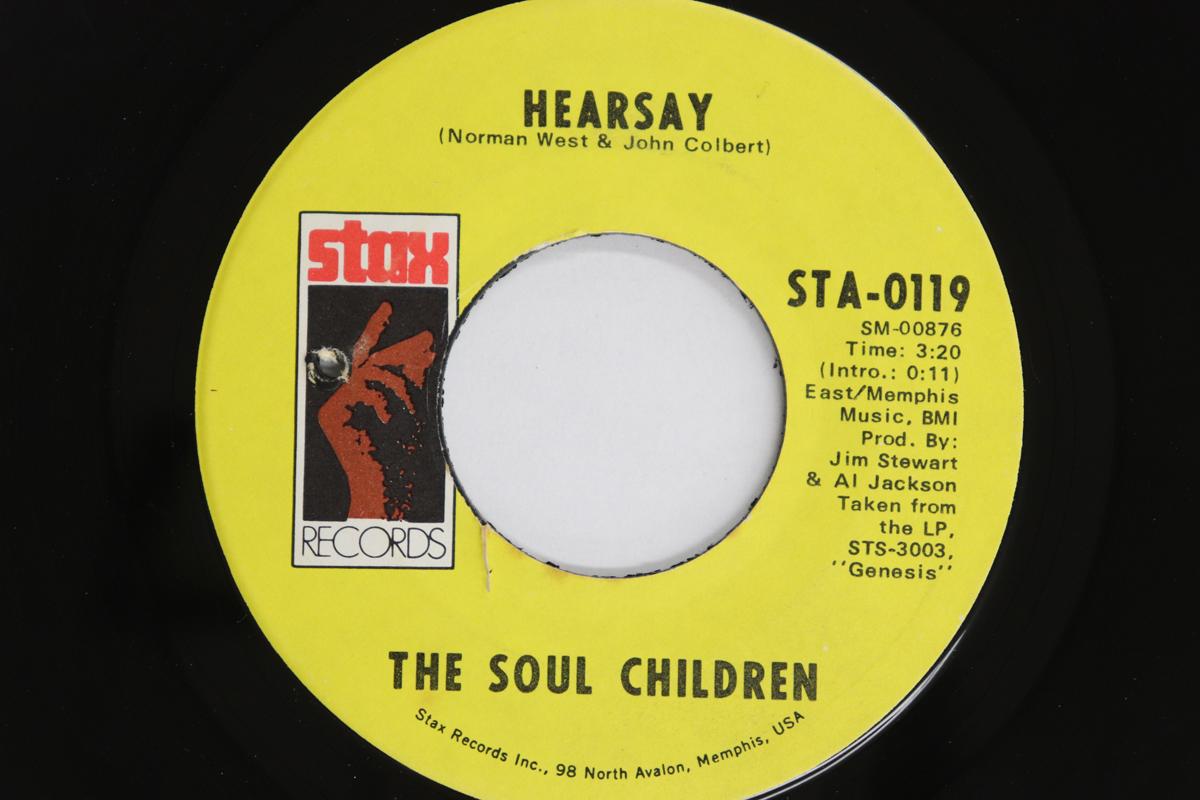 

7-дюймовая пластинка SOUL CHILDREN - Hearsay / Don t Take My Sunshine STA0119 STAX 1972 США Соул/Фанк Б/У
