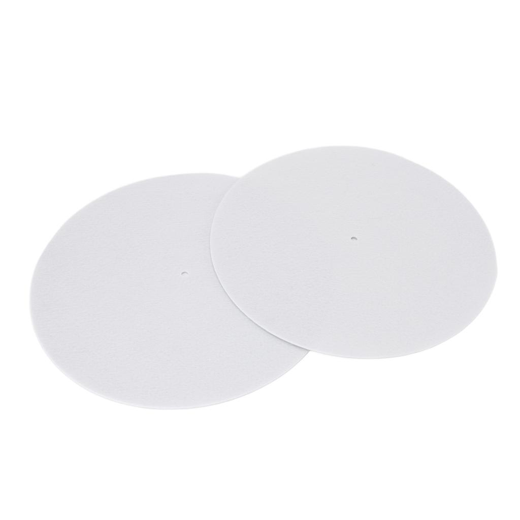 2pcs 12 Inch Platter Mat Felt Anti Static Anti Slip Turntable Pad for Home Record Player