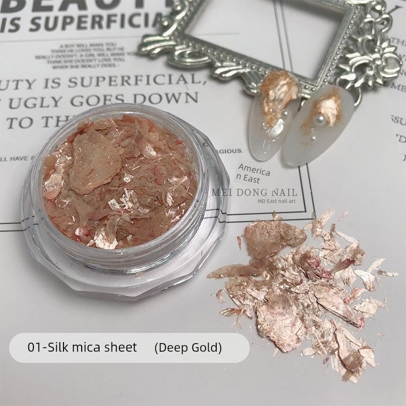 

Интернет-знаменитость Инс Самые продаваемые наклейки для ногтей Ультратонкая шелковая слюдяная пленка Металлический лист УФ-полировка Украшение для ногтей No. 1