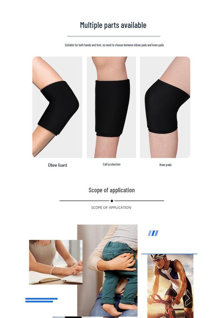 Dual-Use Gel Ice Pack Elbow and Knee Support - High Elasticity, Pressure Relief, Shock Absorption, Hot/Cold Therapy Gear.