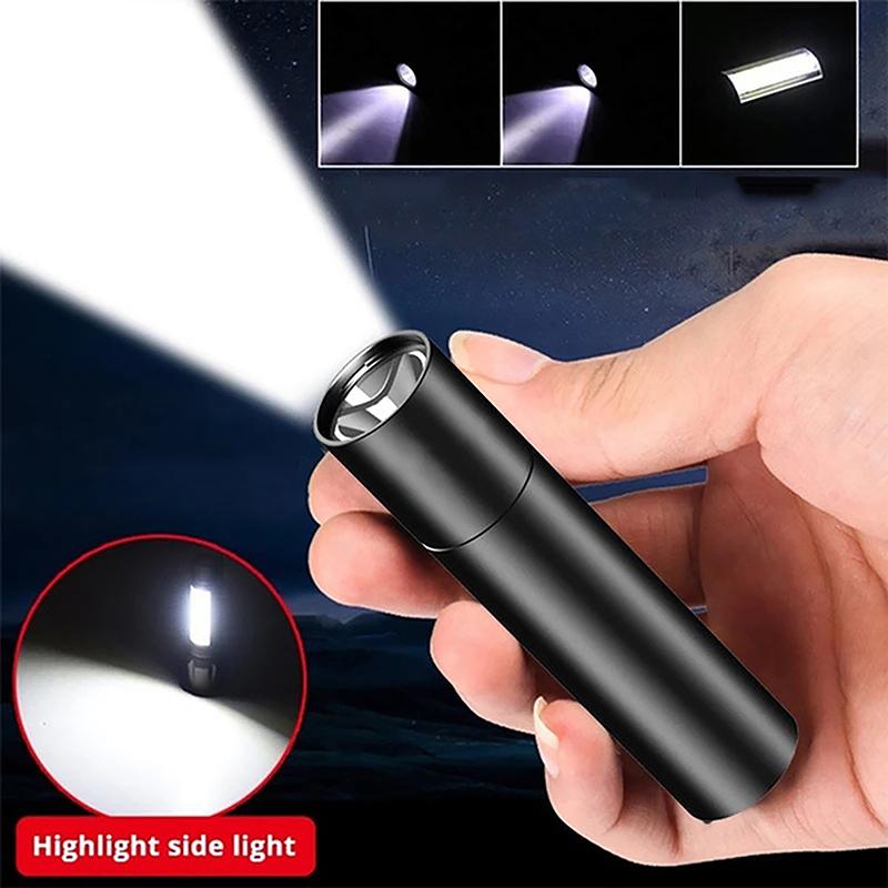 Led Strong Light Flashlight Rechargeable Multi-Purpose Long-Distance Shooting Portable Super Bright Household Small Mini Portabl