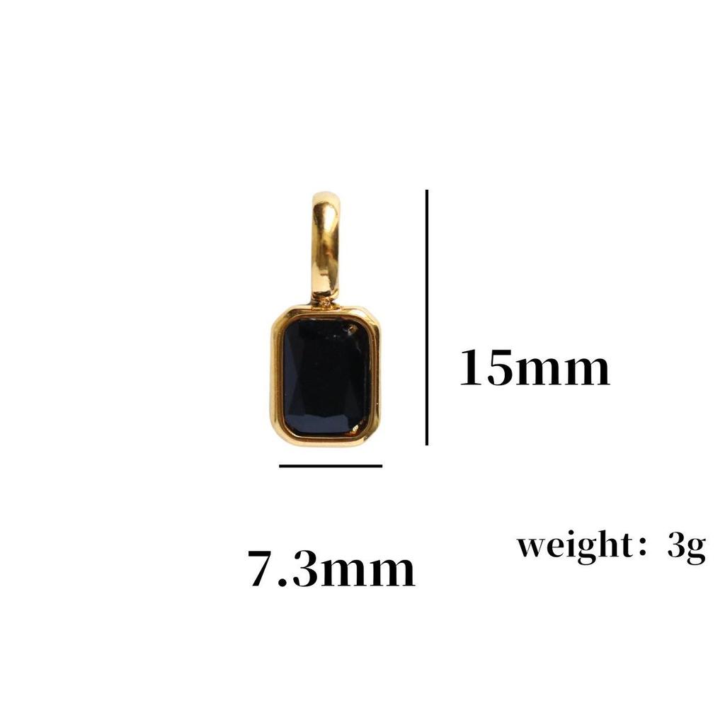 Twelve Stone Zodiac Birthday Necklace for Women - Titanium Steel Pendant with Zircon