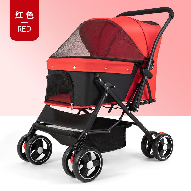 Reversible Pet Stroller Dog Dog Cat Light Foldable Out Pet Stroller Small Dog Stroller