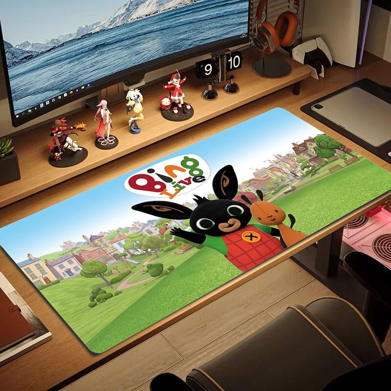 Bing Large Size Mouse Pad Large Gaming Table Cushion Non-slip Laptop Tablet Big Mousepad XXL Mat Mini PC Playmat With Lock edge