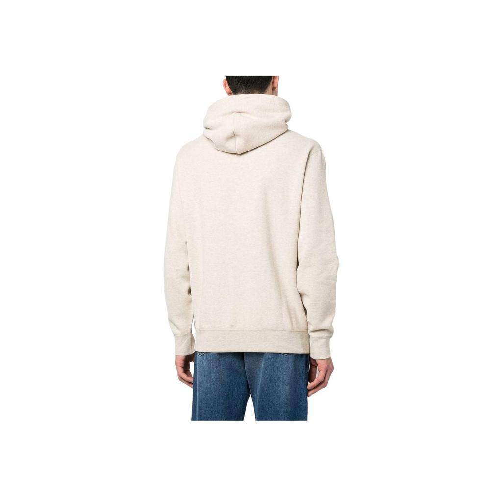Polo Ralph Lauren Ss23 Logo Embroidered Drawstring Hoodie Men Hoodies Beige 710766778-073
