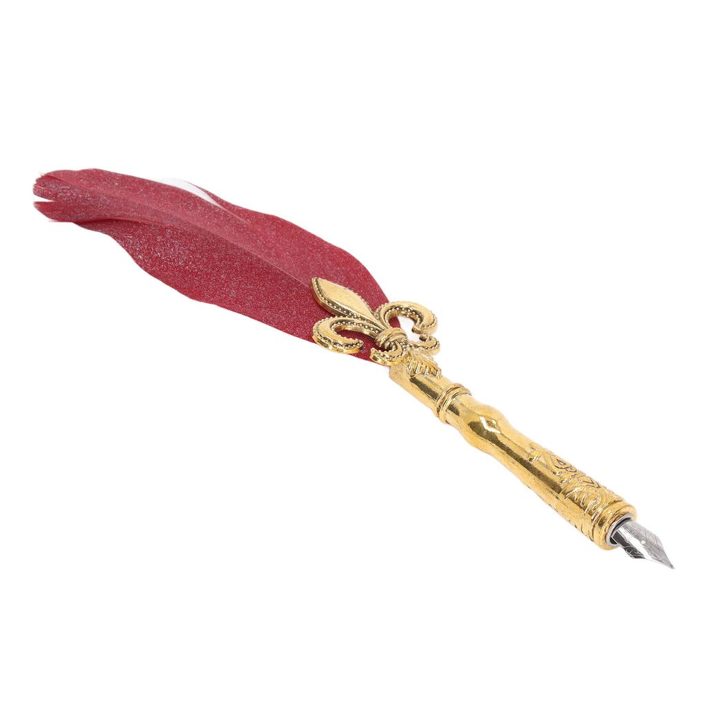 Quill Pen and Ink Set Vintage Elegant Glossy Writting Exquisite Colors   Pen and Ink Set with  ing Wax