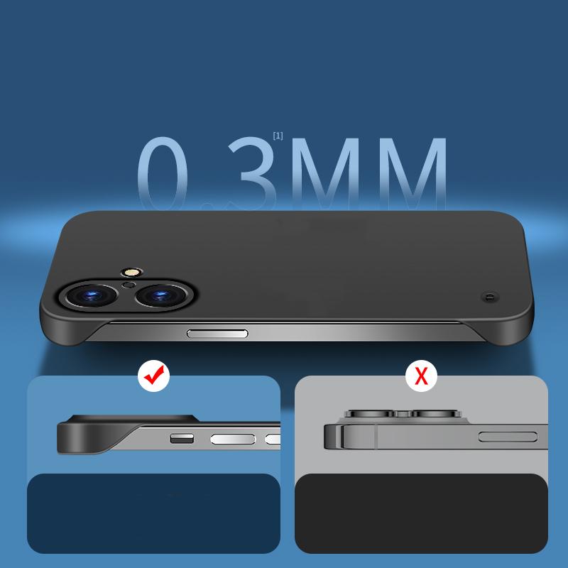 Ultra-thin Frameless Matte Anti-fingerprint PC Case For Apple iPhone 16 Pro Max Plus Shockproof Back Cover Shell