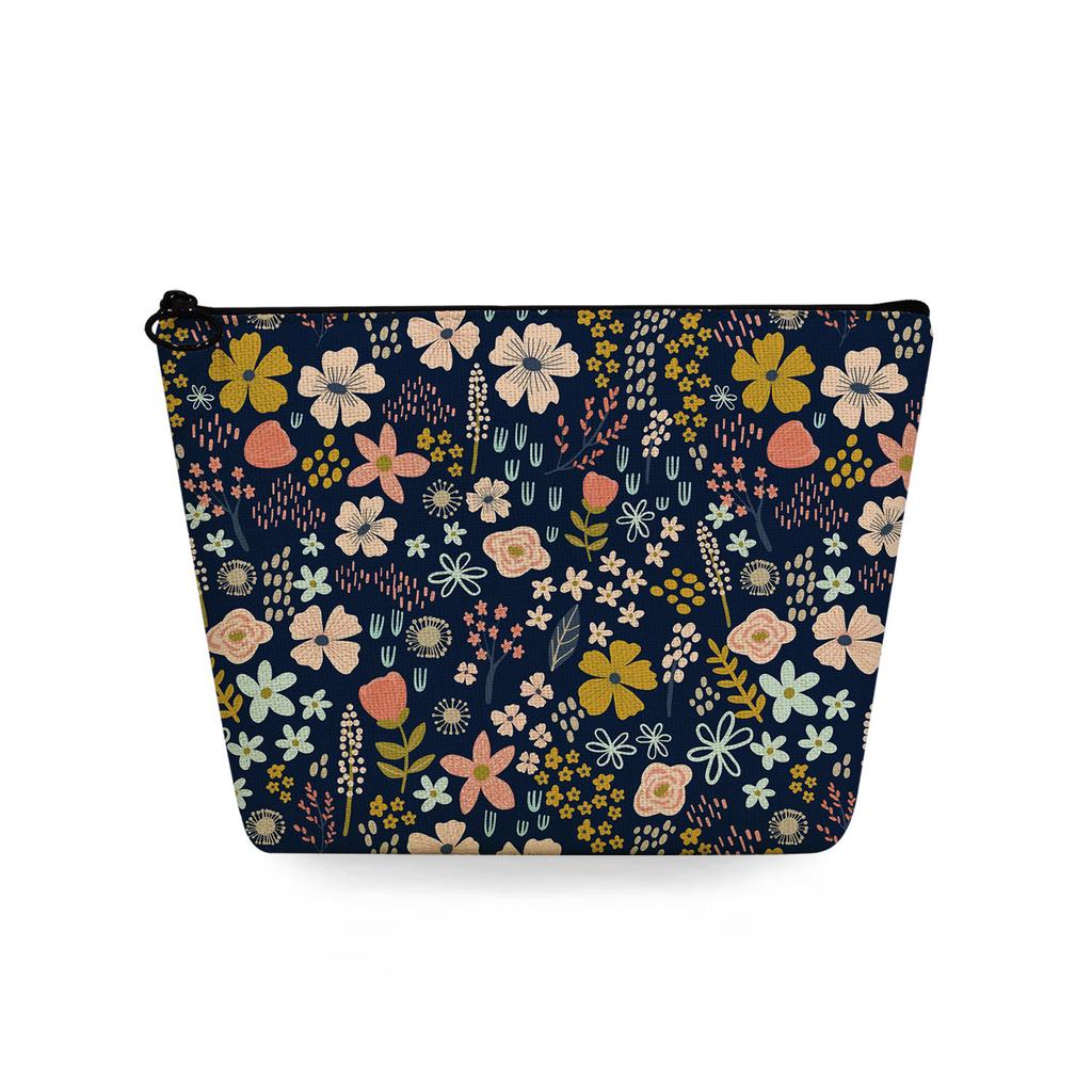 Women Flower Print Cosmetic Bag Toiletries Organize Travel Storage Case 6747