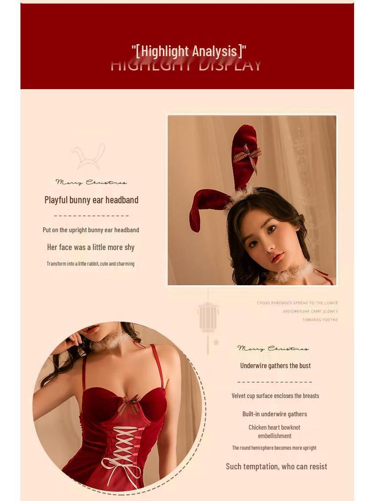 Passion Set: Flirty Camisole Dress for Small Bust – Christmas Temptation