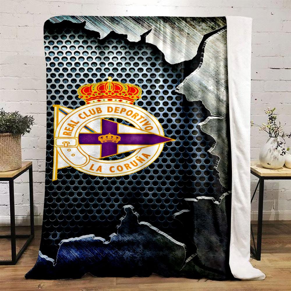 Deportivo La Coruña Emblem Design print blanket soft and cozy perfect for the living room bed sofa or a nap,gift