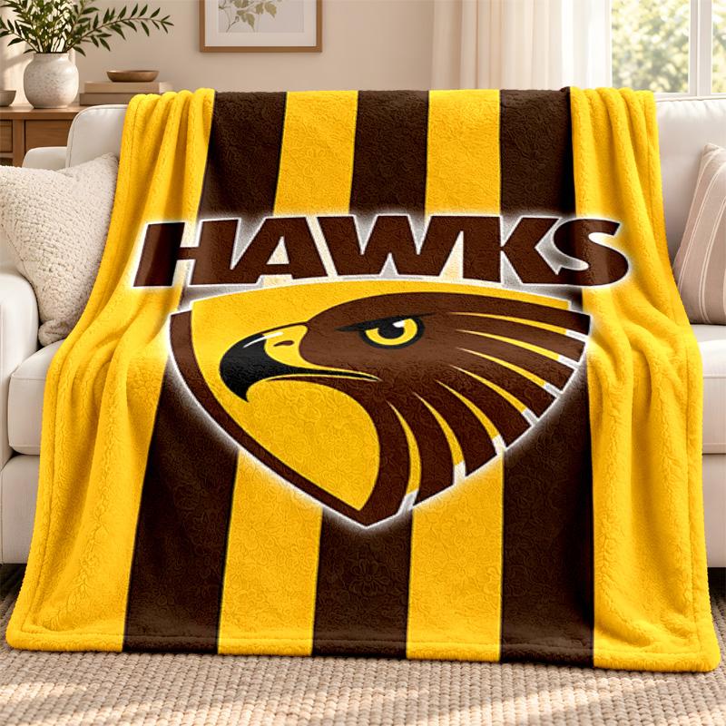 Hawthorn Hawks blanket Flannel Blanket Soft Cozy Plush Throw for Sofa Bed Lightweight Home Decoration Outdoor camping