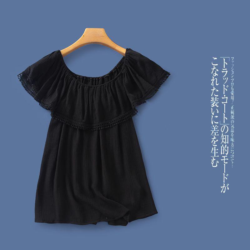 

Женская экспортная сексуальная эластичная футболка с одним плечом однотонного цвета Black C- 7-29-1 S