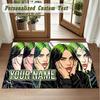 Crystal Velvet Square Rug Custom NameBillie Eilish Pattern Non Slip Home Floor Decor Rug