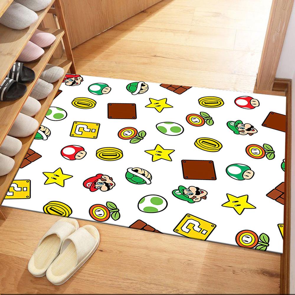 Super Mario Pattern Square Rugs Are a Great Choice for Living Rooms, Bedrooms, Home Décor, and As Gifts.