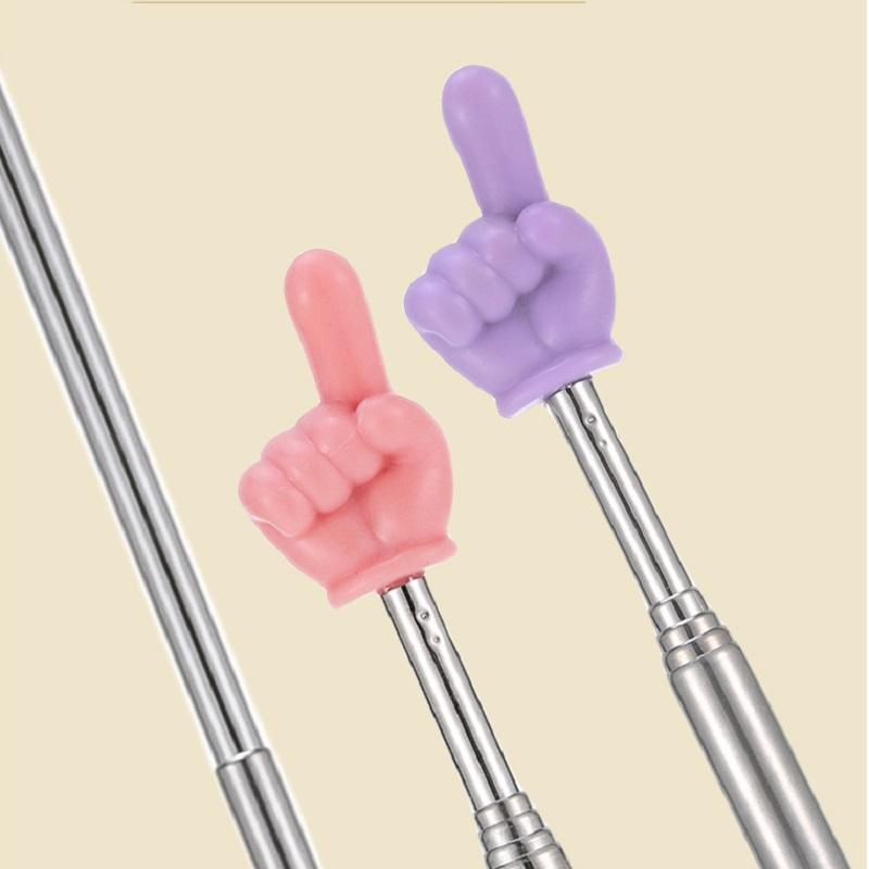 Telescopic Reading Finger Stick Whip Command Stick Click To Read Teaching Aids Teachers Classroom Tool Pointer Finger Stick