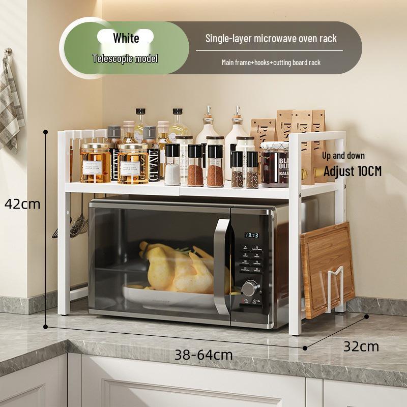 Extendable Kitchen Storage Rack for Microwave & Rice Cooker