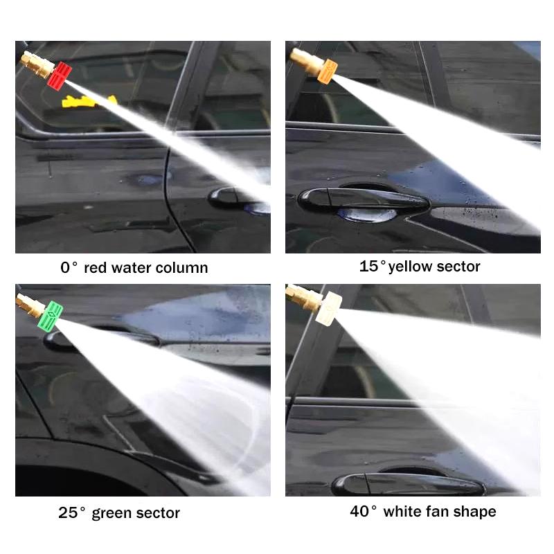 Car Wash Accessories 4-Color High-Pressure Washer Nozzle Quick Connector 1/4In High-Pressure Car Wash Gun Quick Plug Nozzle