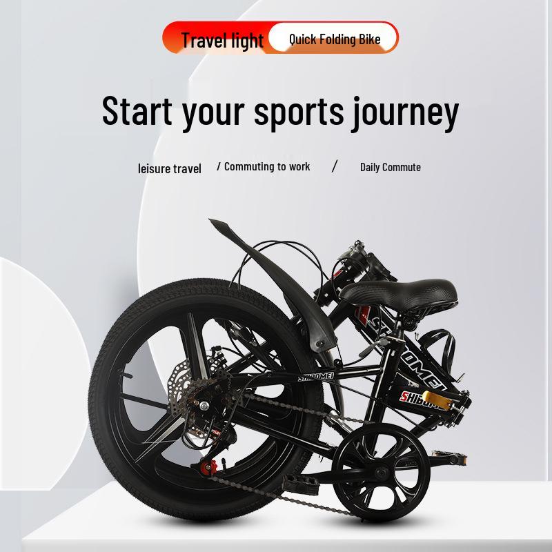 12-20 Inch Unisex Folding Bicycle - Lightweight Portable for Adults & Students