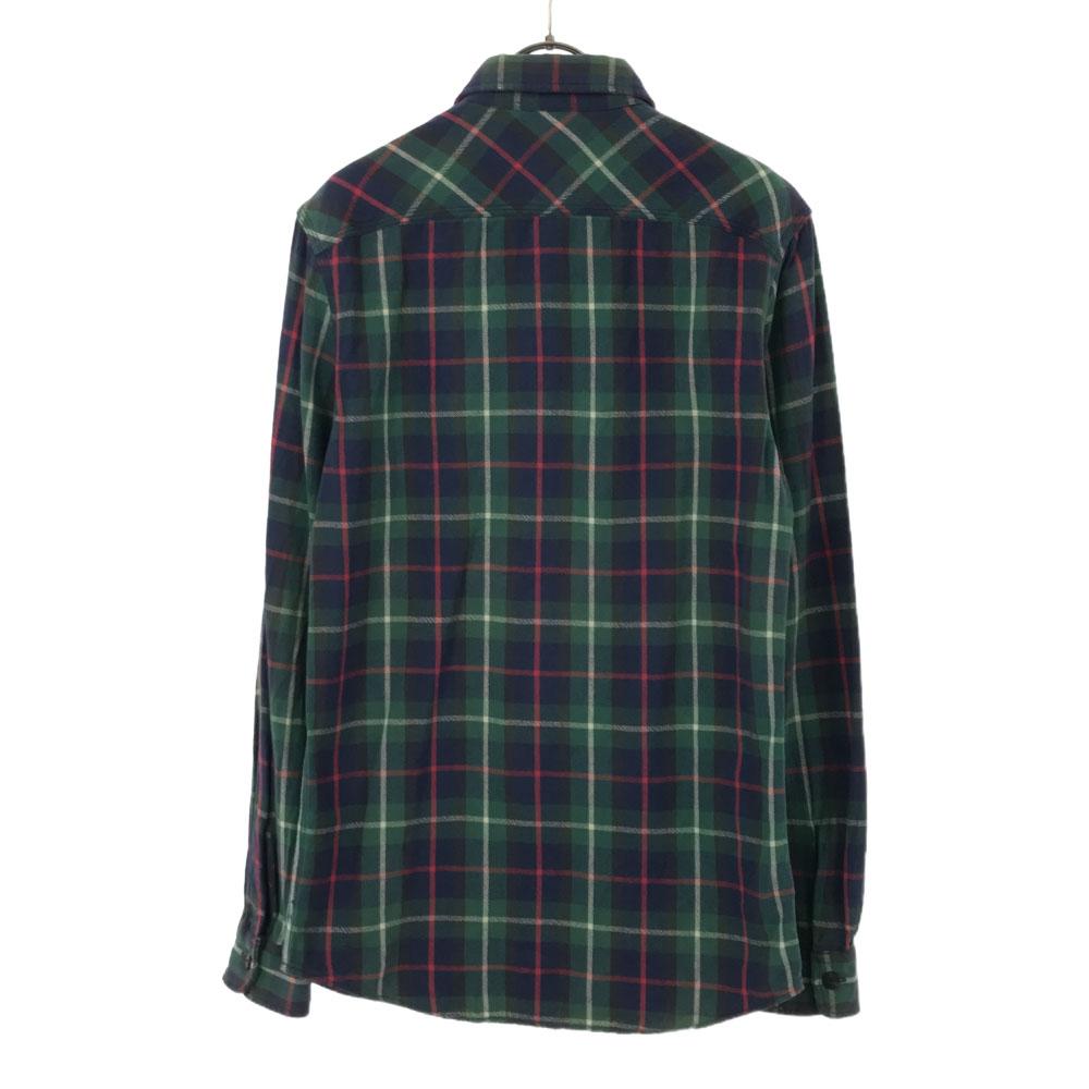 RRL One Star Check Long Sleeve Shirt XS Green System RALPH LAUREN Men's Used