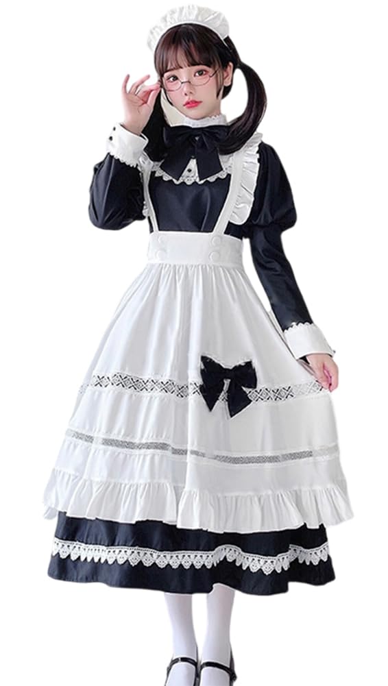 

Классическая Лолита Горничная Длинный Хэллоуин Длинный Бант Идеально для и Парков Развлечений Тип [Шанки Мануфактуринг] Платье, Платье, Костюм, Женский, Косплей,