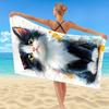 Cat Printed Microfiber Quick Dry Towel, Super Soft for Beach Pool Bath Yoga Camping
