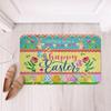 Cute Rabbit Carpet Kawaii Cartoon Bunny Rug for Boys Girls Lovely Animal Easter Rabbit Door Mat Non Slip Spring Flowers Bath Mat
