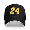 Number Baseball Cap Black with Yellow Print Adjustable Snapback Hat for Unisex and Women Casual Streetwear Fashion Accessory