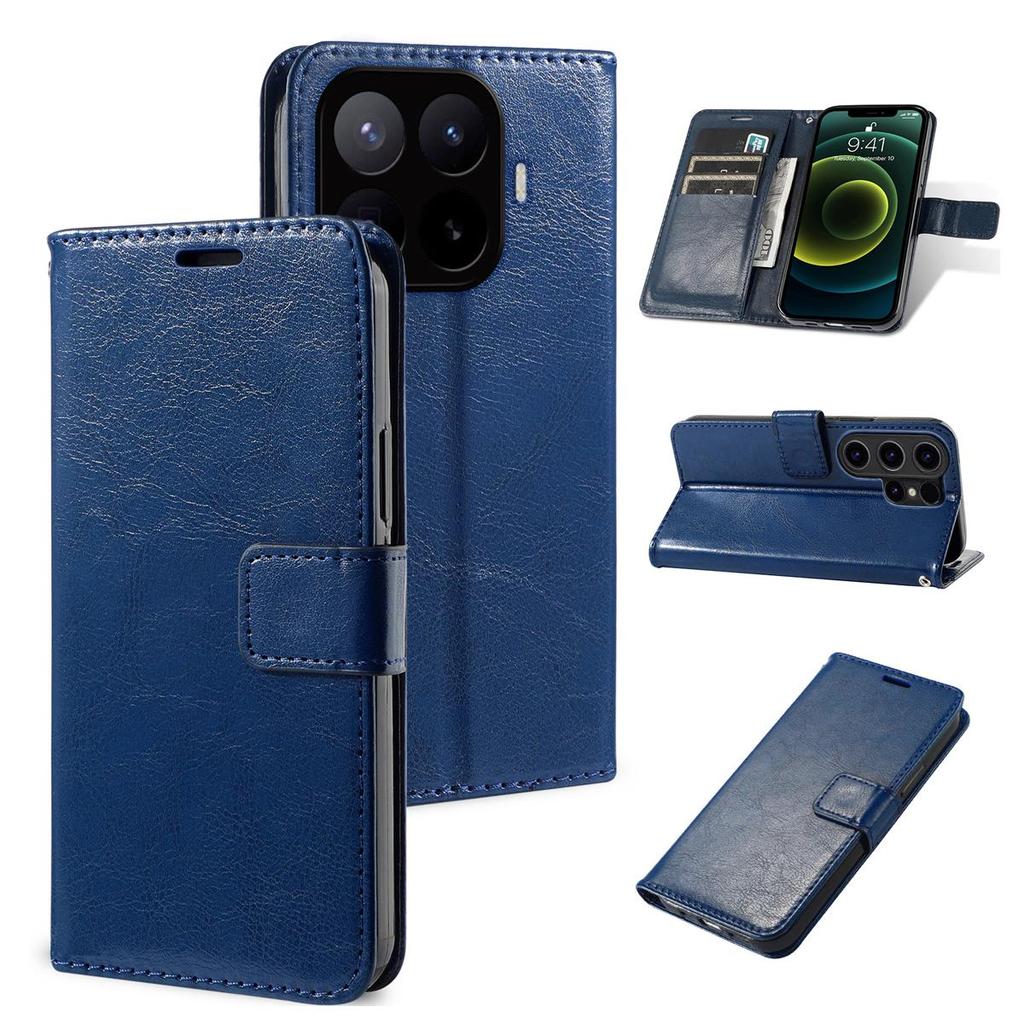 Crazy-Horse-Textur PU-Leder Handyhülle für Xiaomi 17T Pro, 17T Kartenfächer Bargeldfach Hülle