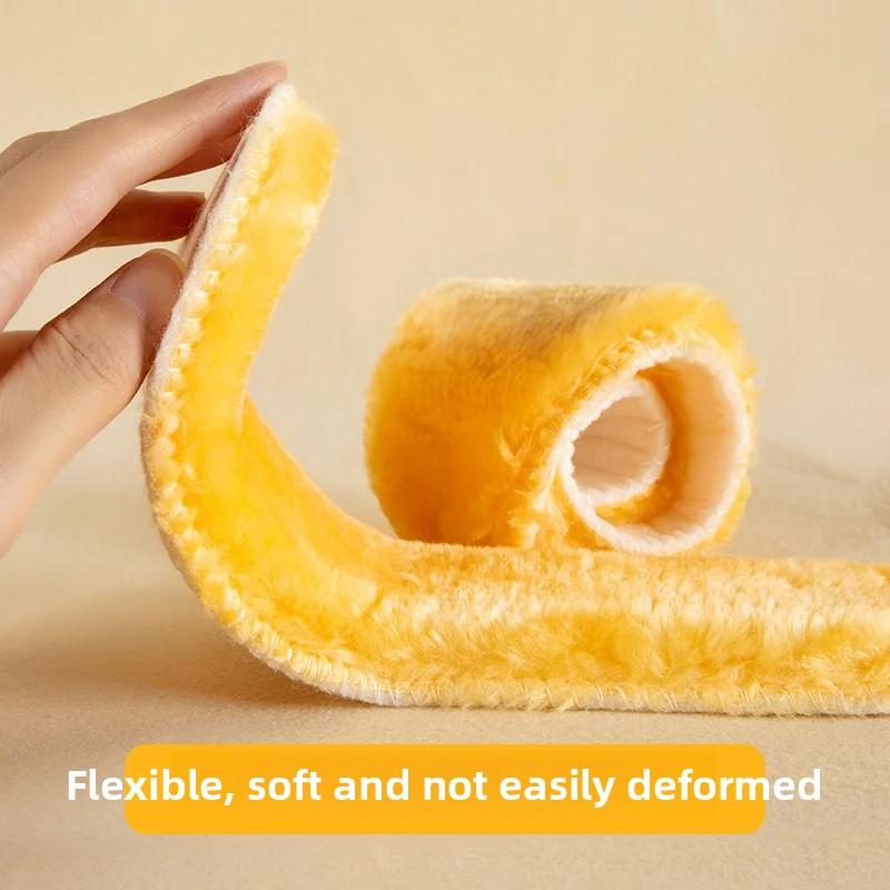 One Pairs Winter Fleece-Lined Thick Warm Plush Insoles for Men and Women Cold-Proof Breathable Deodorant Foot Warmers