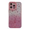 Suitable for IPhone14 with Gradient Glitter and Diamond-encrusted Lens Phone Case, Apple 15 3D Complex TPU Protective Case 13pro