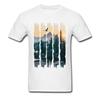 Chinese Style Natural Landscape Mountain Design T Shirt Stylish Fashion 3d Picture Tshirts For Unisex Round Collar Cotton Tshirts