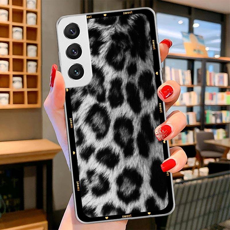 Animal Leopard Print Cover Phone Case For Samsung Galaxy S26 S25 Edge S24 Ultra S23 S22 Plus S21 S20 FE Soft Fundas Shell Galaxy