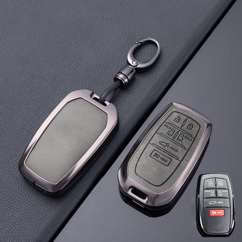 

Retro Zinc Alloy For Toyota Sienna Chr Hilux Rav4 Alphard Highland 5 6 Button Smart Remote Car Key Case Cover Fob Accessories