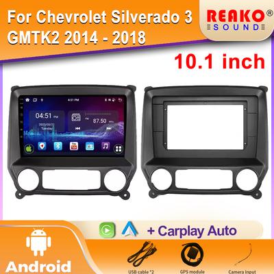 Car Radio Carplay For Chevrolet Silverado 3 GMTK2 2014 - 2018 GPS Navigation Video Android Auto Stereo 5G Wifi Screen BT  2din