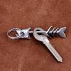 Creative Fish Bone Keychain Set Car Keybag Removable Holder Fashion Pendant for Keys Durable and Lightweight
