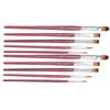 10pcs Artist Paint Brush Set Oil Acrylic Watercolor Gouache Painting Drawing Brush SetBurgundy