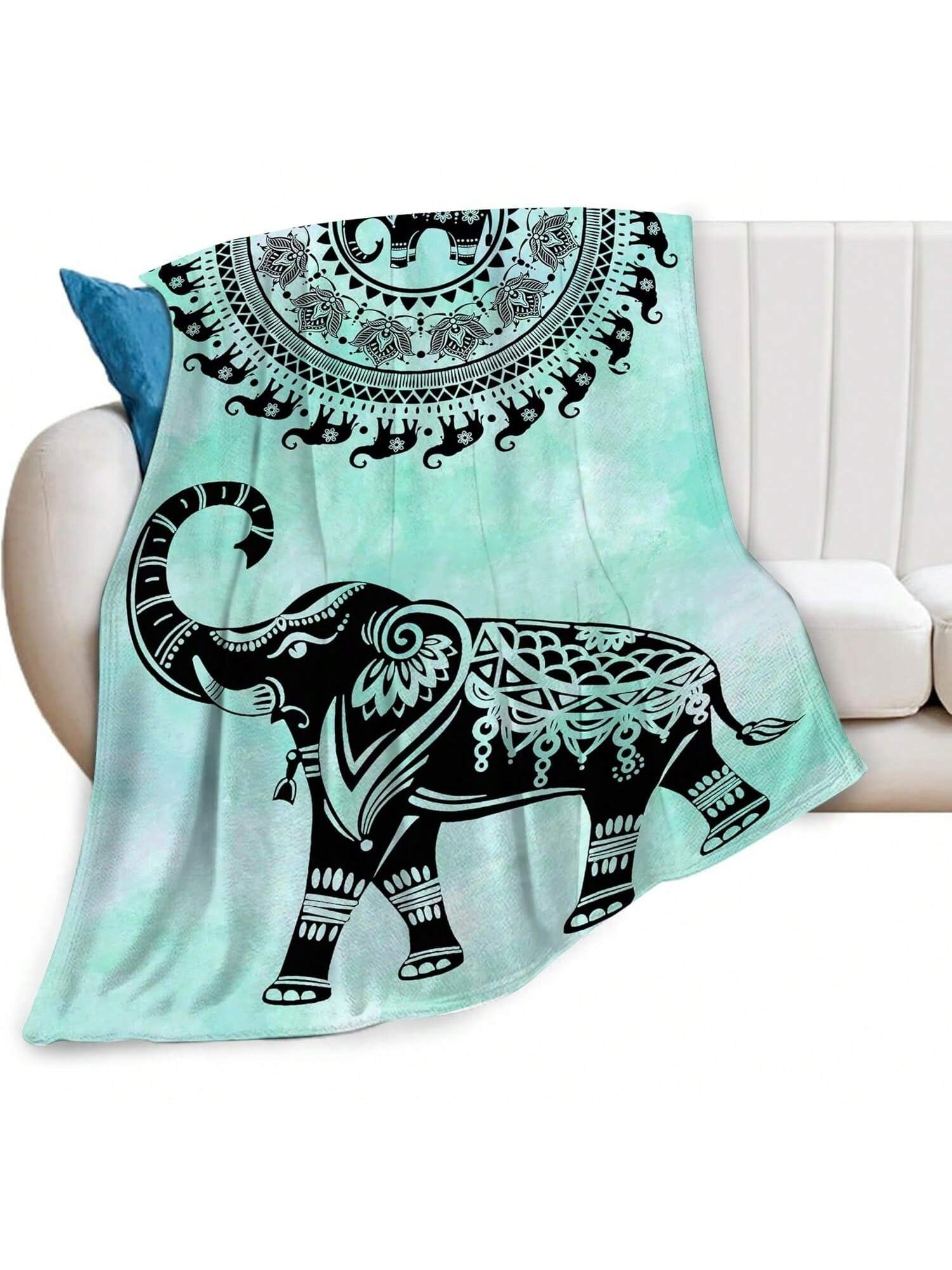 Elephant Blanket Soft Cozy Elephants Throw Blanket Gifts For Women Er Plush Warm Elephant Stuff Lightweight Fleece Flannel Gift Blankets For Adults 75X95CM
