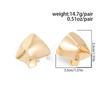 SHIXIN Minimalist Metal Irregular Stud Earrings for Women Vintage Punk Gold Color Geometric Piercing Earring Party Jewelry Gift