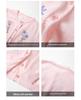Women's Spring Pink Knit Cardigan with Floral Embroidery and Turn-down Collar