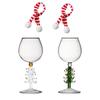 Beverage Drinking Cup for Party Use Glass Cup Elegant with Mini Scarf Christmas Gift Stemwares Wine Glass High Stemmed 1/2pcs