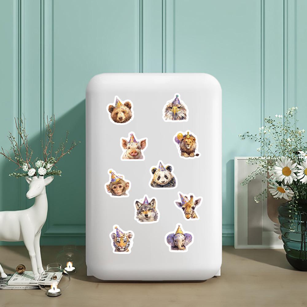 500 Animal Happy Birthday Stickers/Roll - DIY Children's Gift, Diary Decoration, Sealing Stickers