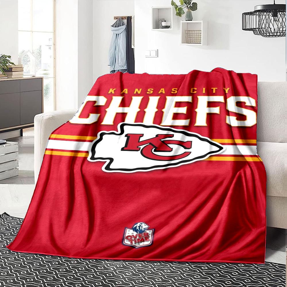 Coperta in Flanella con Stampa Kansas City Chiefs Alta Qualità Calda Confortevole Coperta per Tutte le Stagioni Perfetta per Regali Decorazioni per la Casa