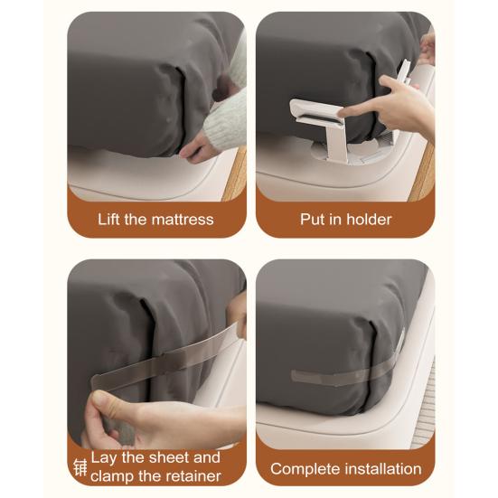 4/8 Pcs Bed Sheet Holder Mattress Sheet Fasteners Corner Fitted Sheet Straps Keeps Sheets Firm And Tight for All Mattress Sizes