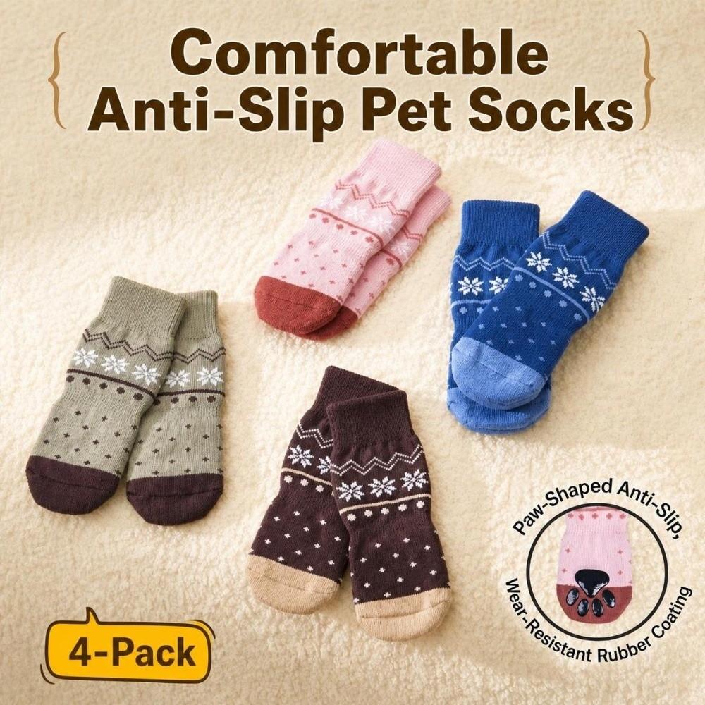 1 Set Anti Slip Puppy Sock Breathable Dog Paw Protector Sock New Dog Sock  Daily Paw Protection